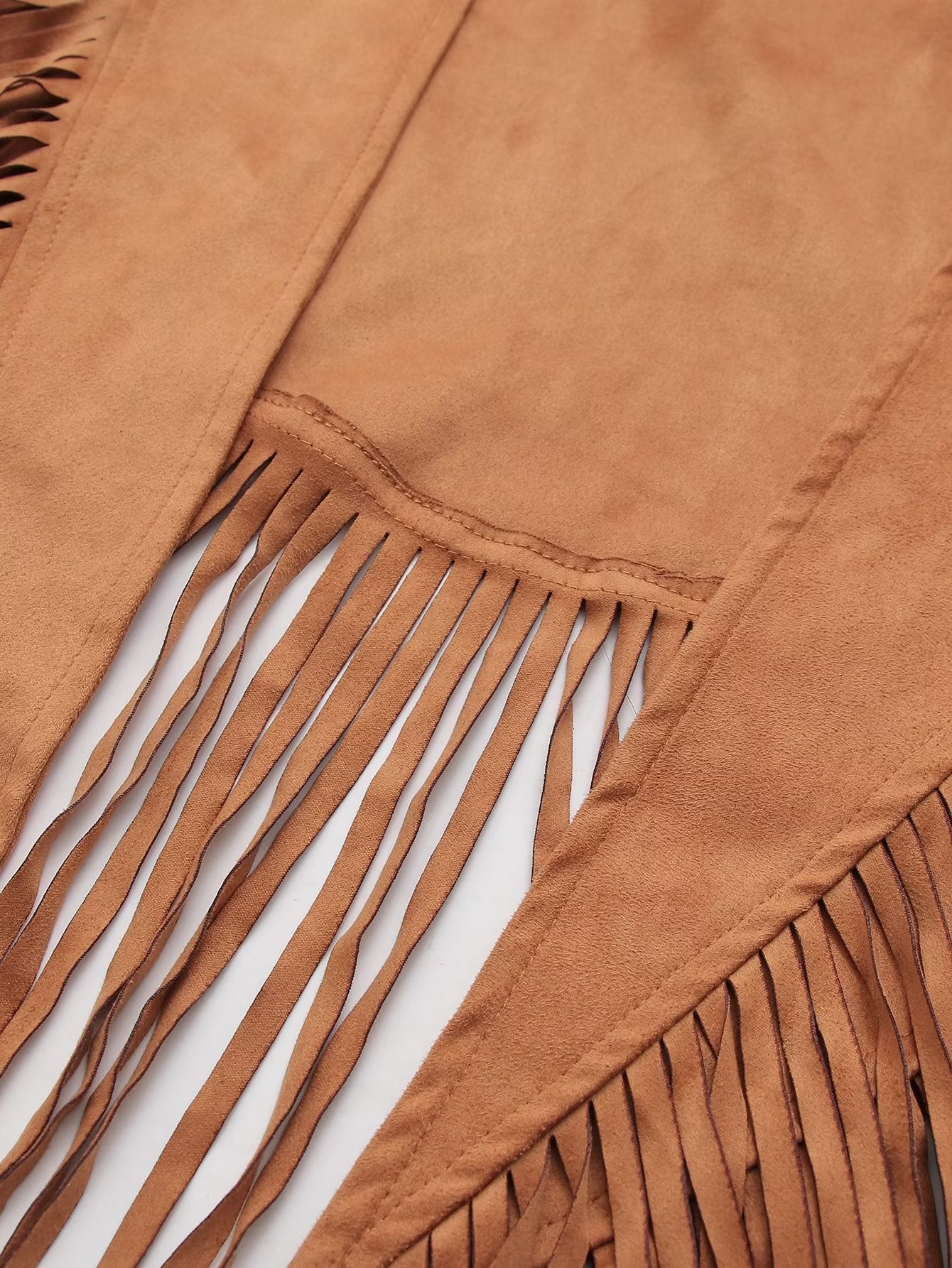 Suede Tassel Cardigan Vest Top