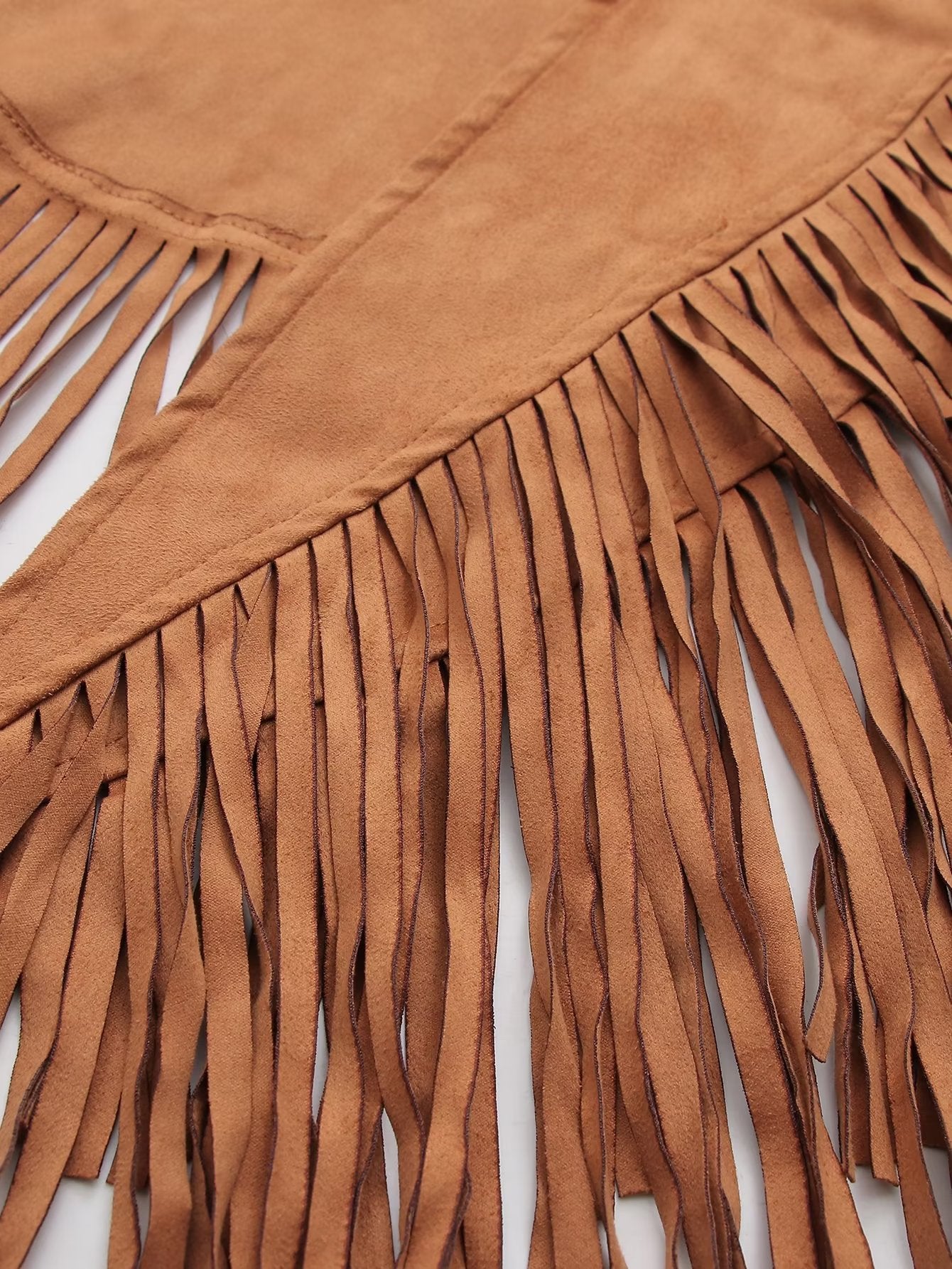 Suede Tassel Cardigan Vest Top
