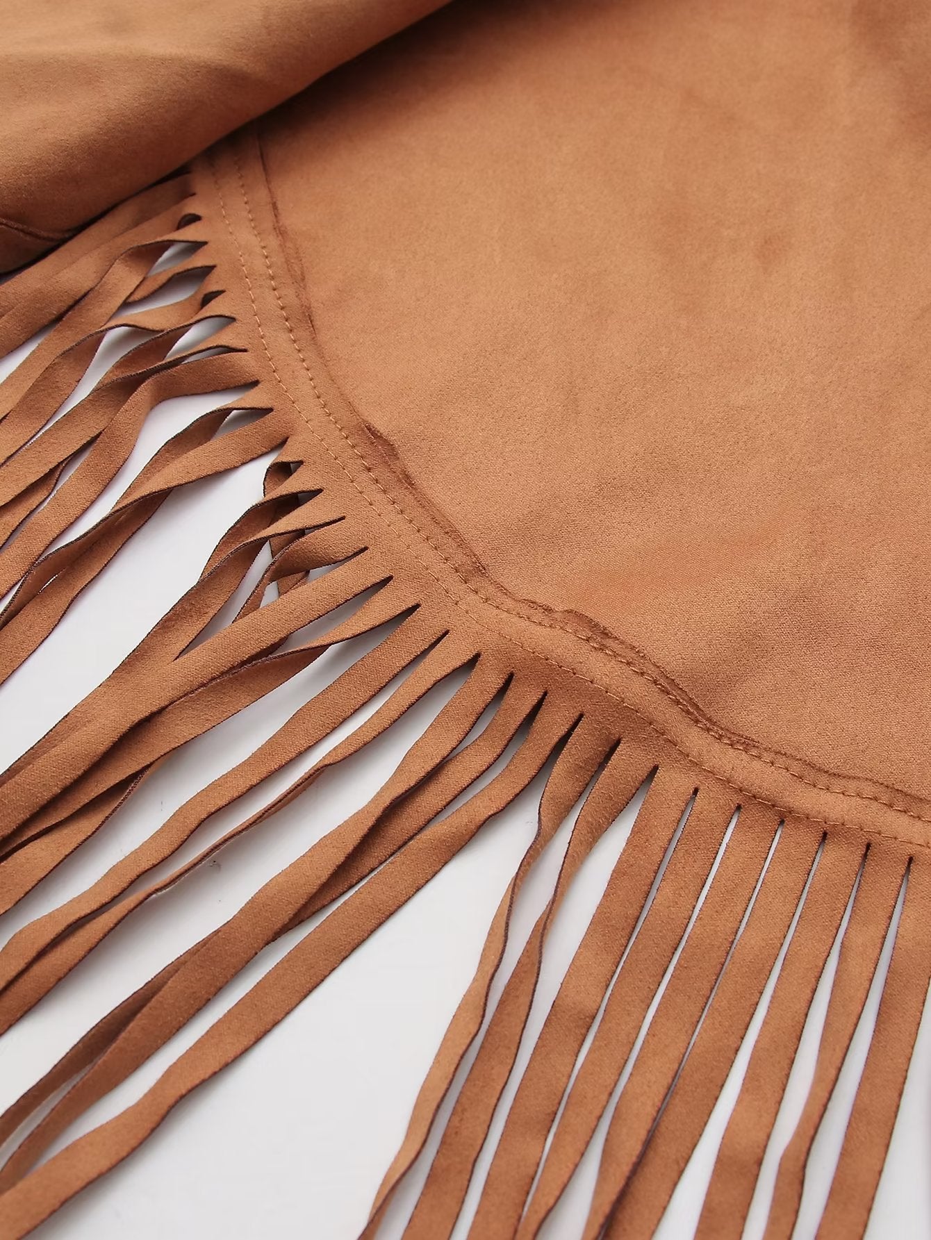 Suede Tassel Cardigan Vest Top
