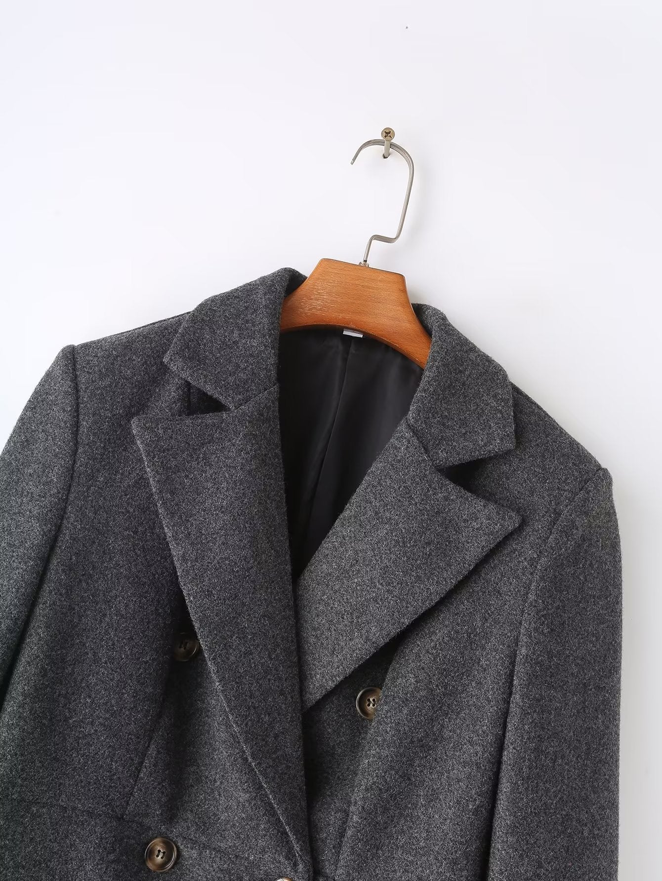 Woolen Double Breasted Coat