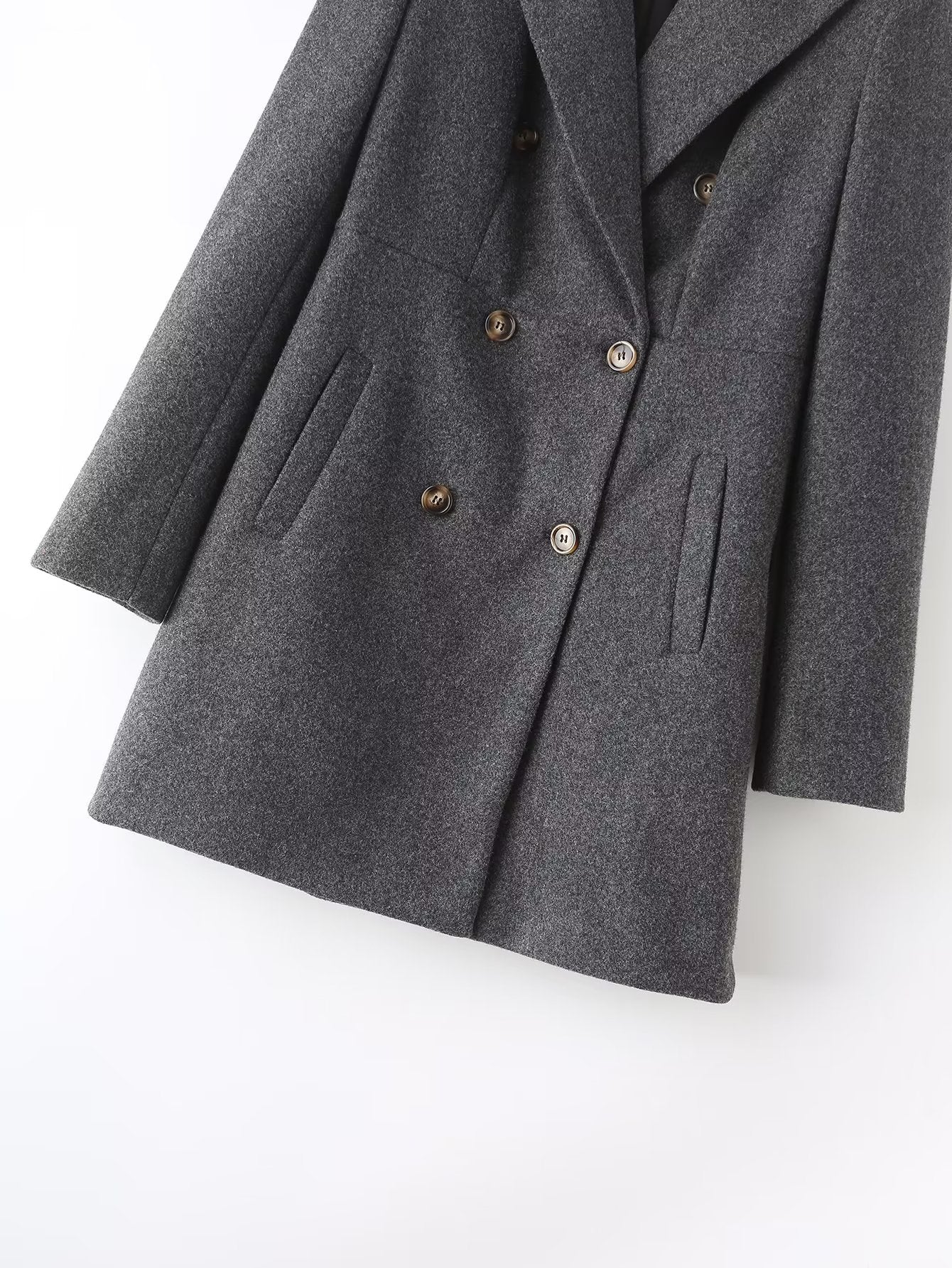 Woolen Double Breasted Coat
