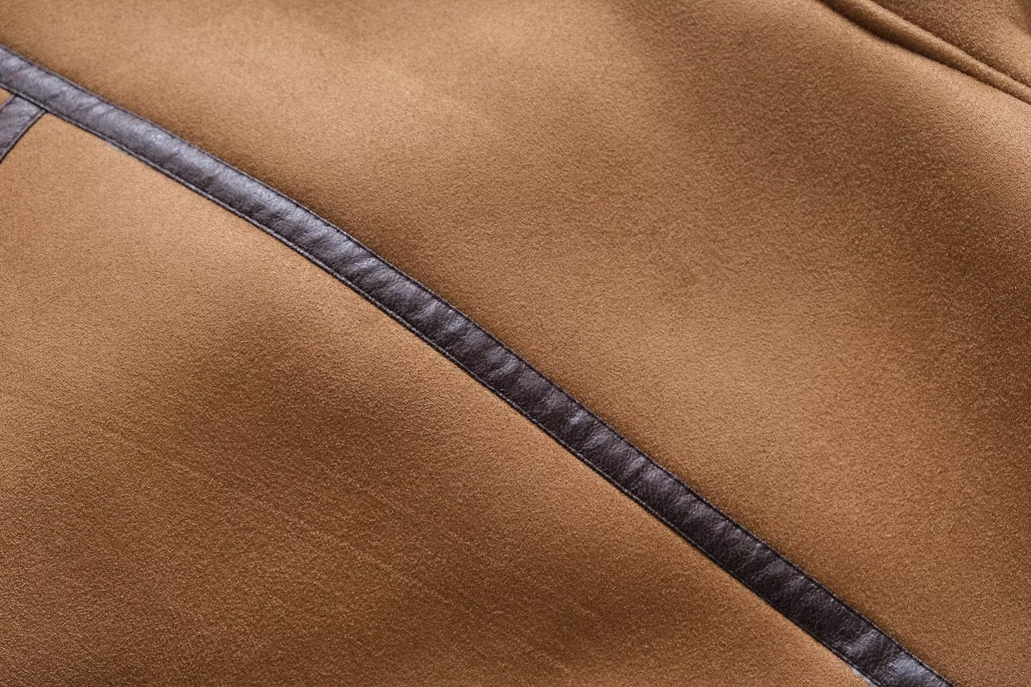 Faux Shearling Leather Vest Coat