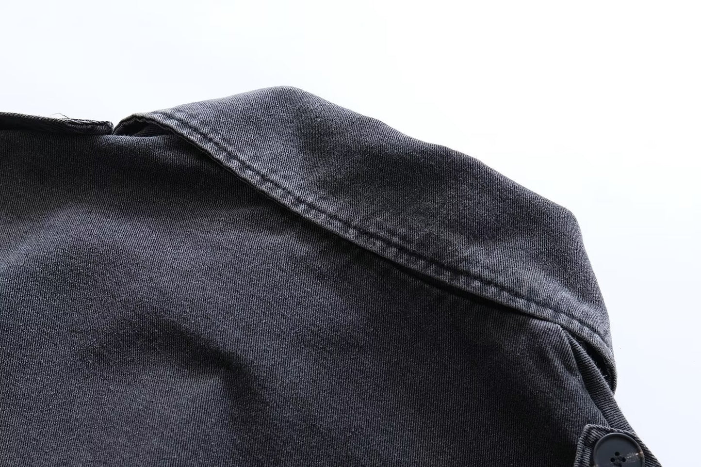Denim Baggy Trench Coat