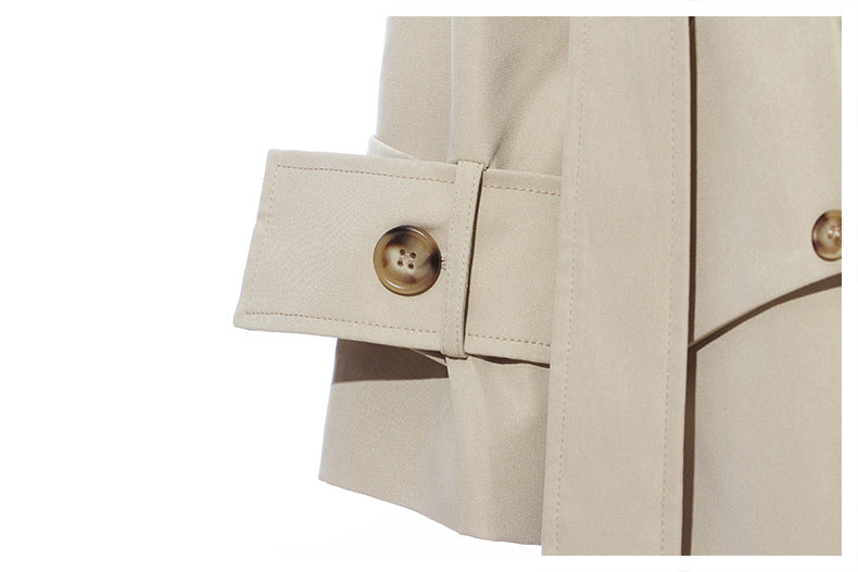 Patchwork Asymmetric Trench Coat Blazer