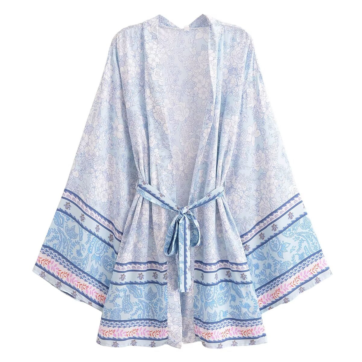 Rayon Printed Loose Kimono Coat