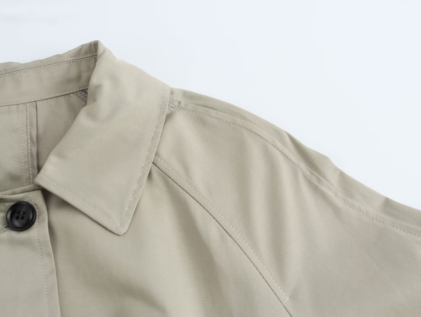 Mid Length Waistband Trench Coat