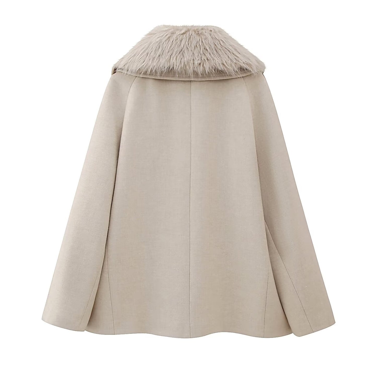 Blended Fur Collar Jacket