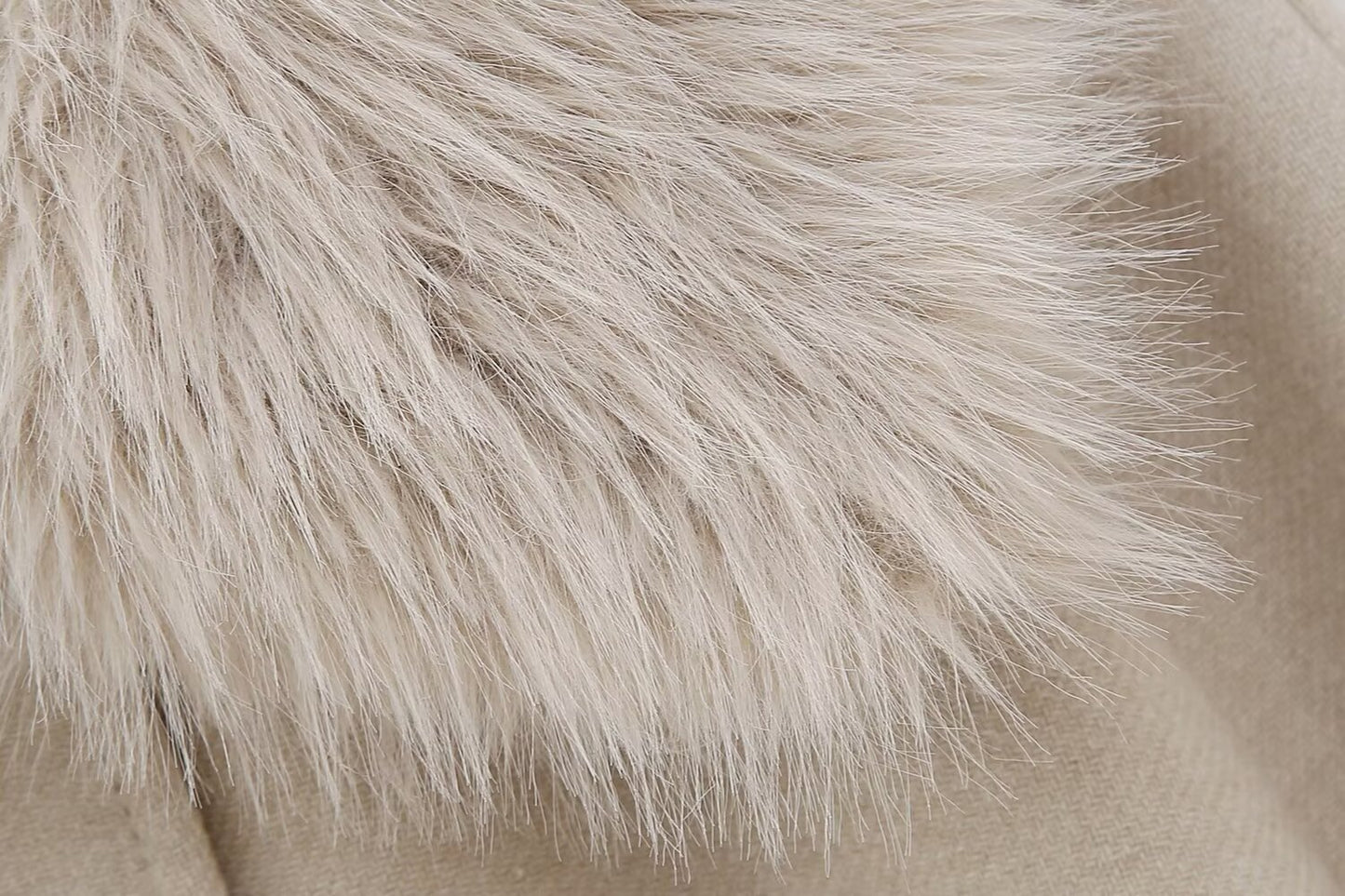 Blended Fur Collar Jacket