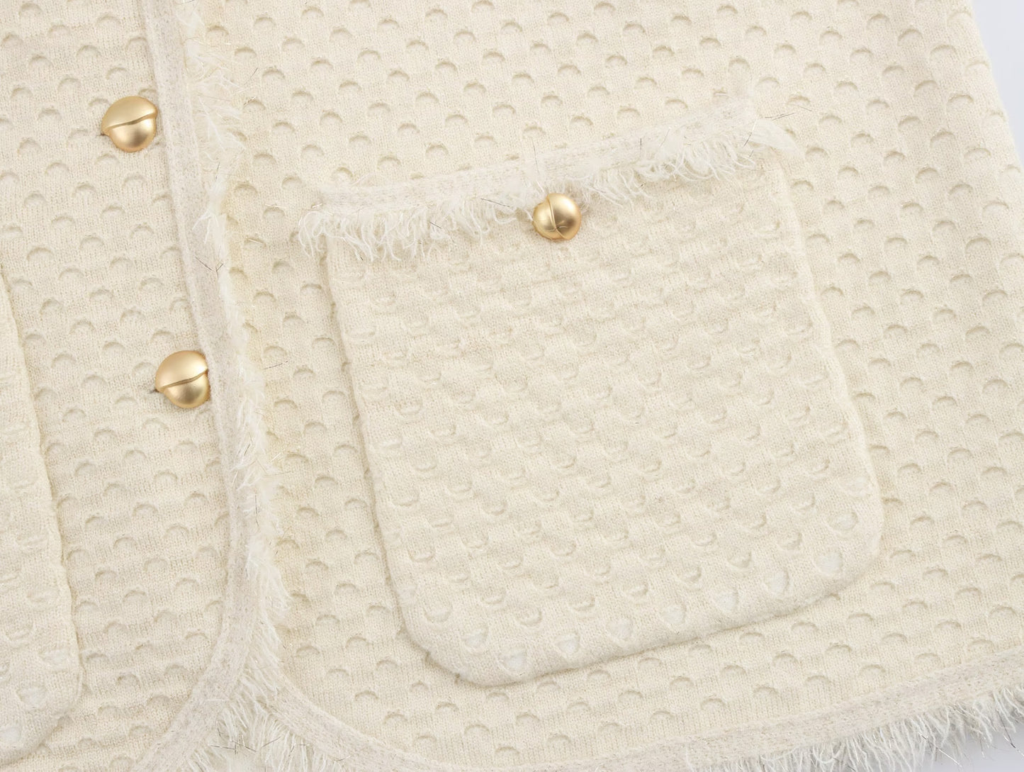 Fringed Knit Sleeveless Vest