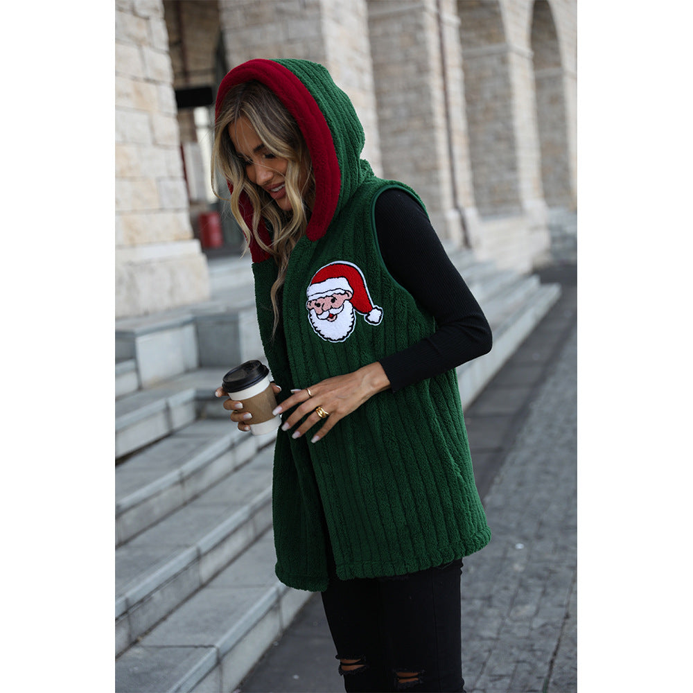 Plush Sleeveless Loose Coat