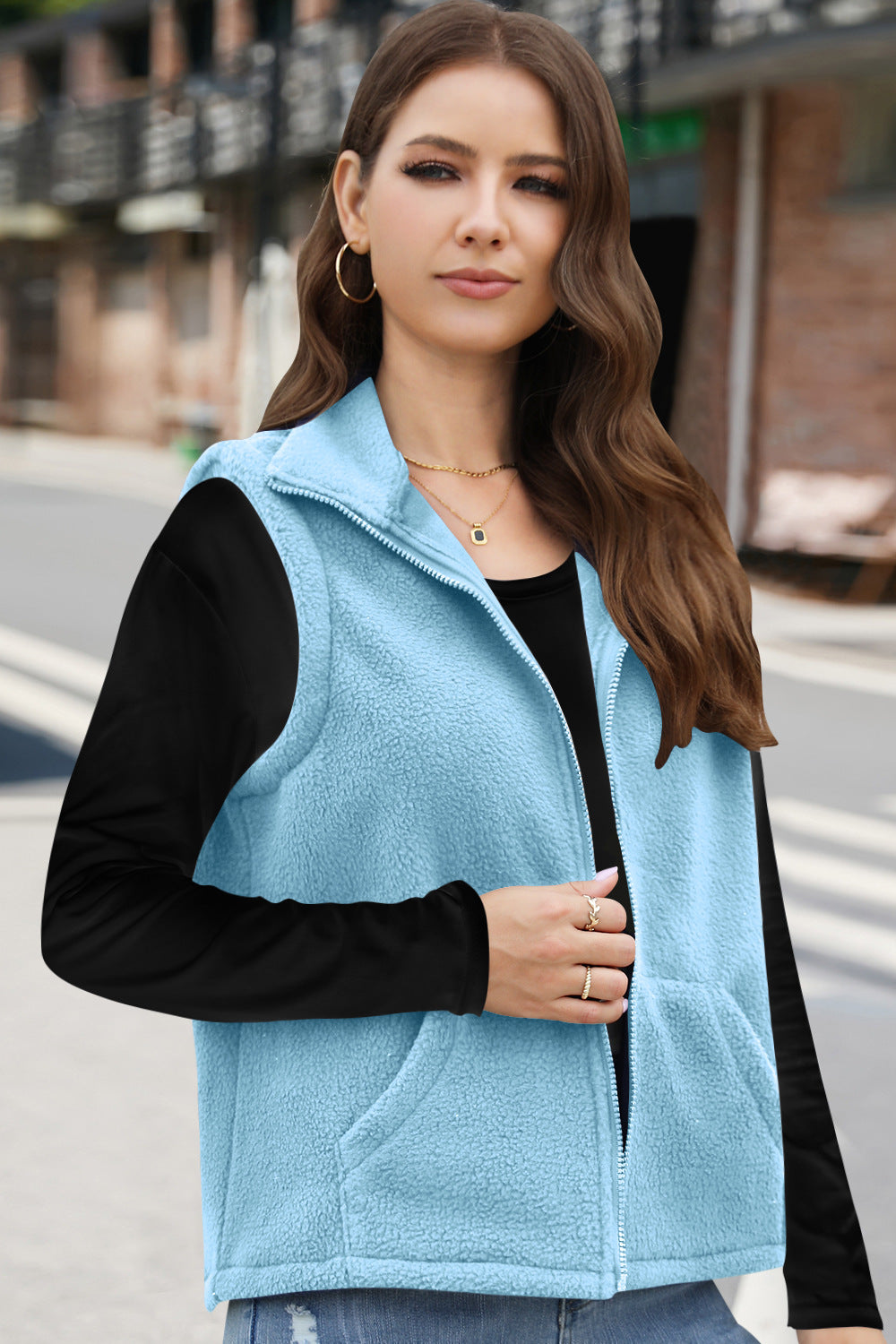 Polar Fleece Zipper Waistcoat