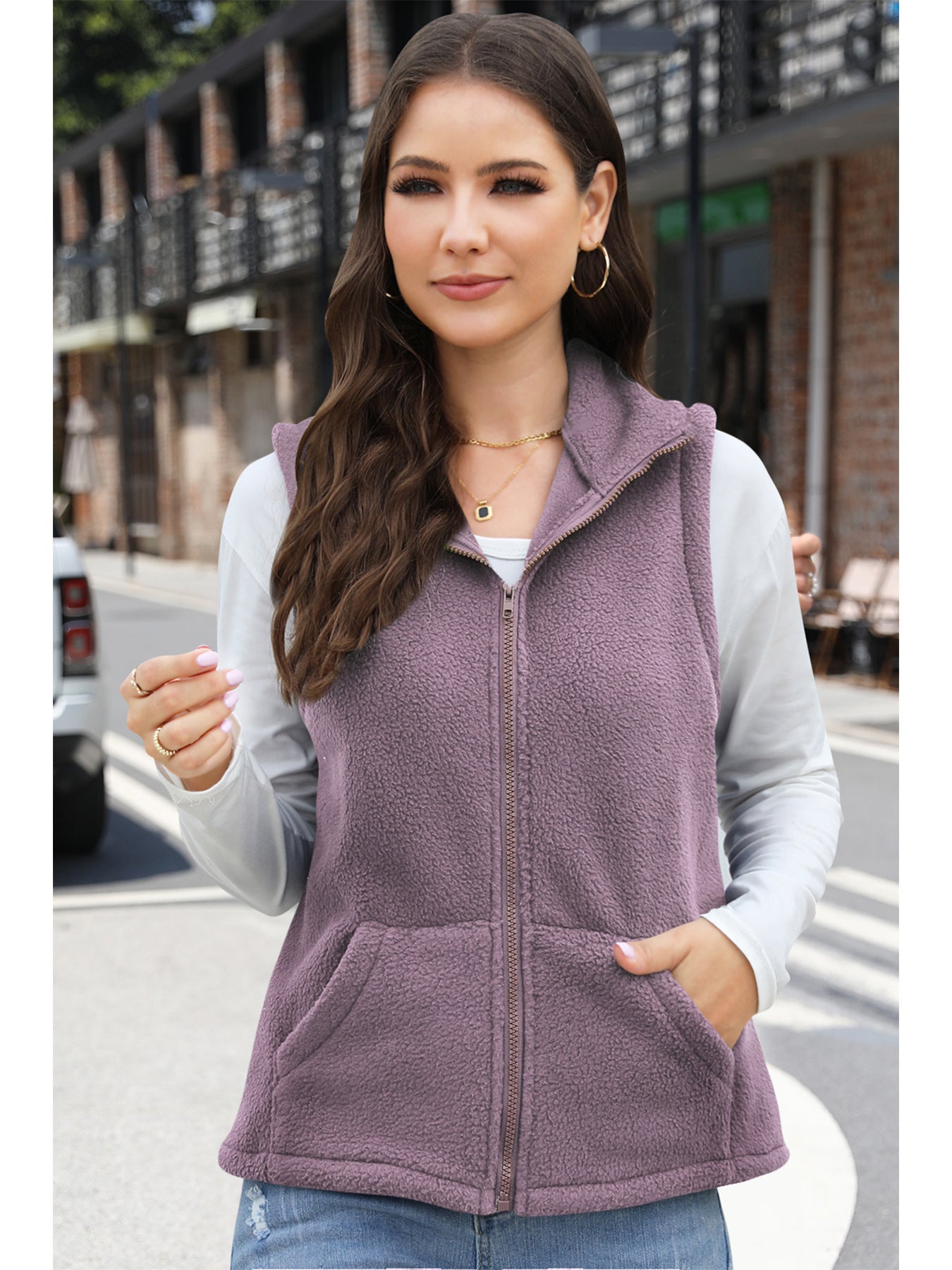 Polar Fleece Zipper Waistcoat