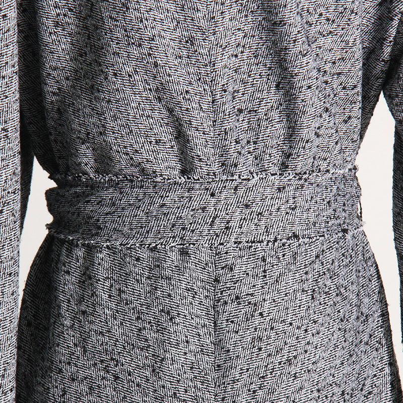 Tweed Slimming Trench Coat