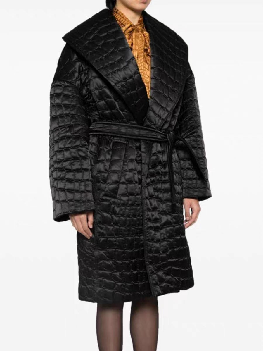 Quilted Cotton Cloak Coat