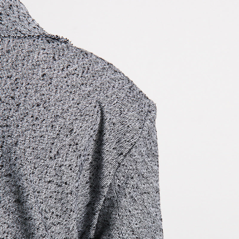 Tweed Slimming Trench Coat