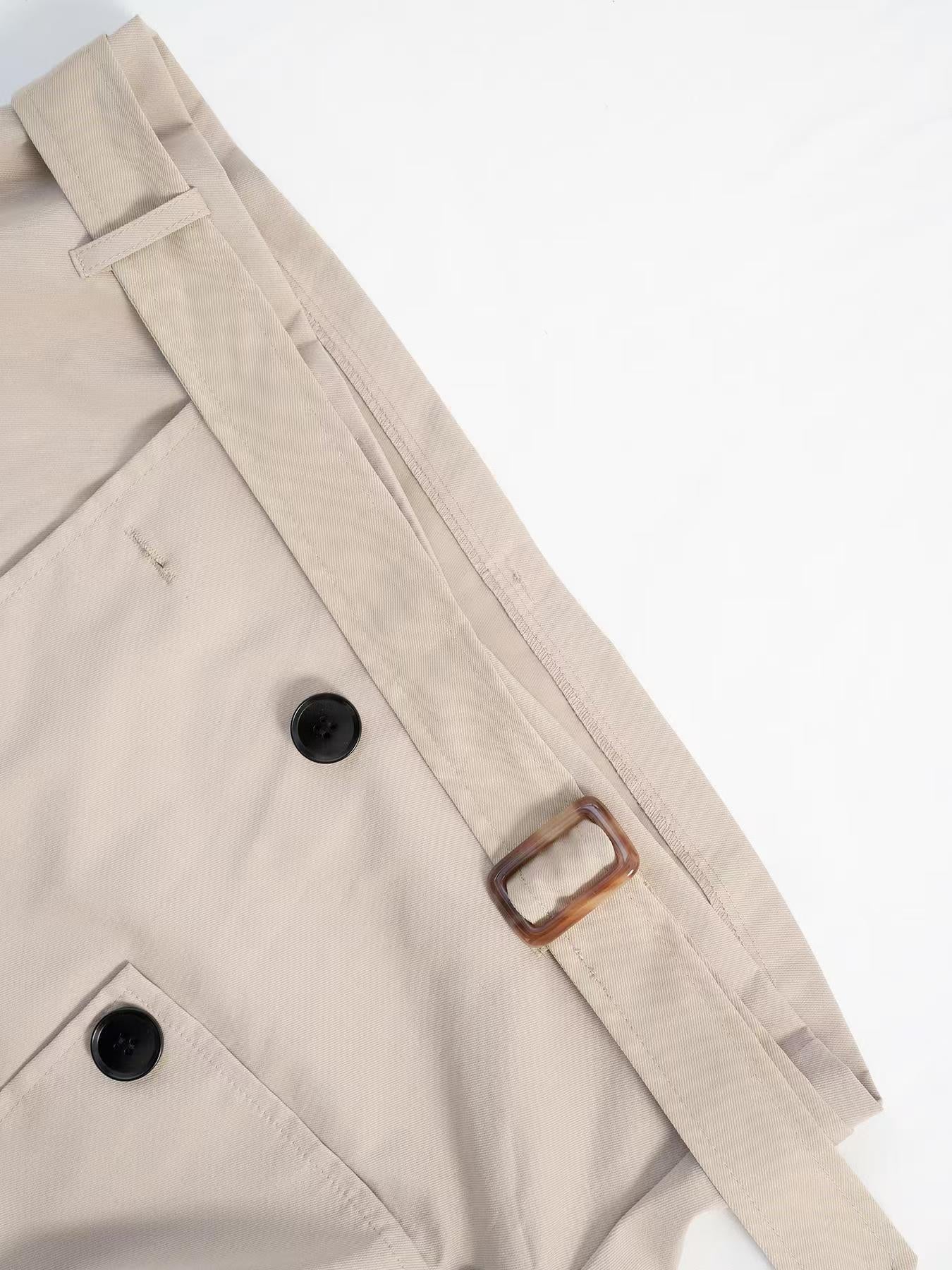 Belt Short Trench Short Jacket