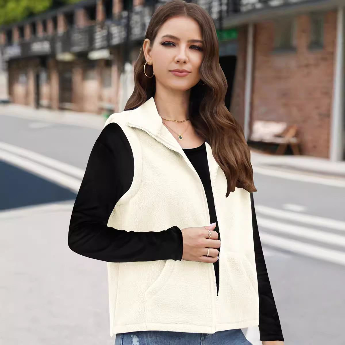 Polar Fleece Zipper Waistcoat