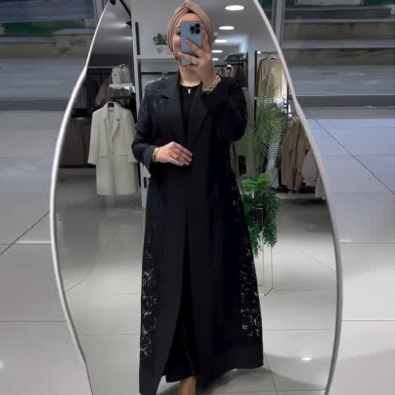 Hollow Out Casual Trench Coat