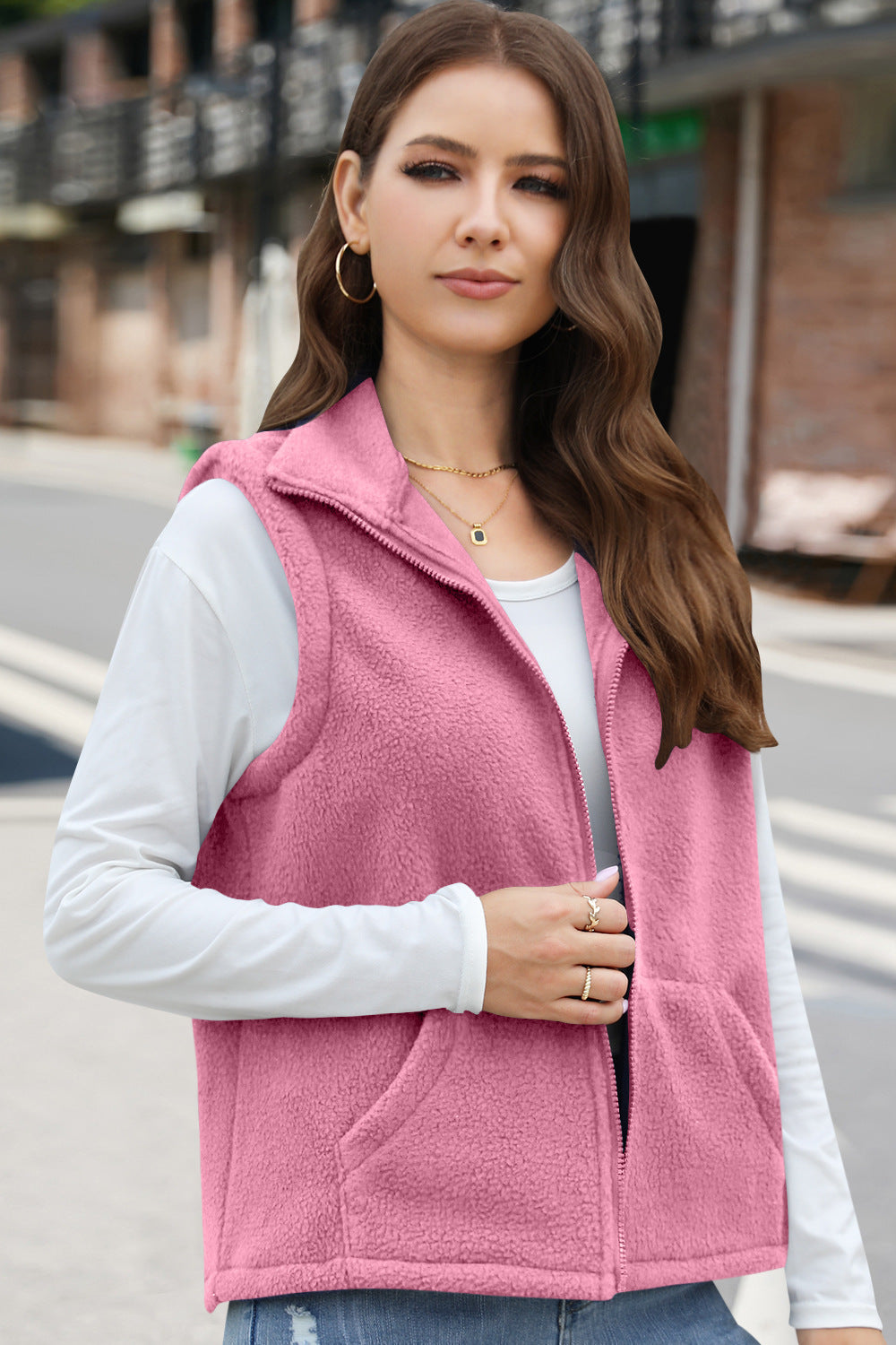 Polar Fleece Zipper Waistcoat
