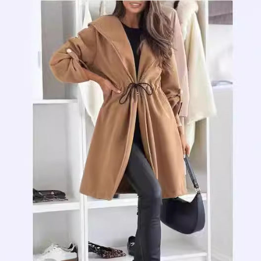 Hooded Long Sleeve Coat
