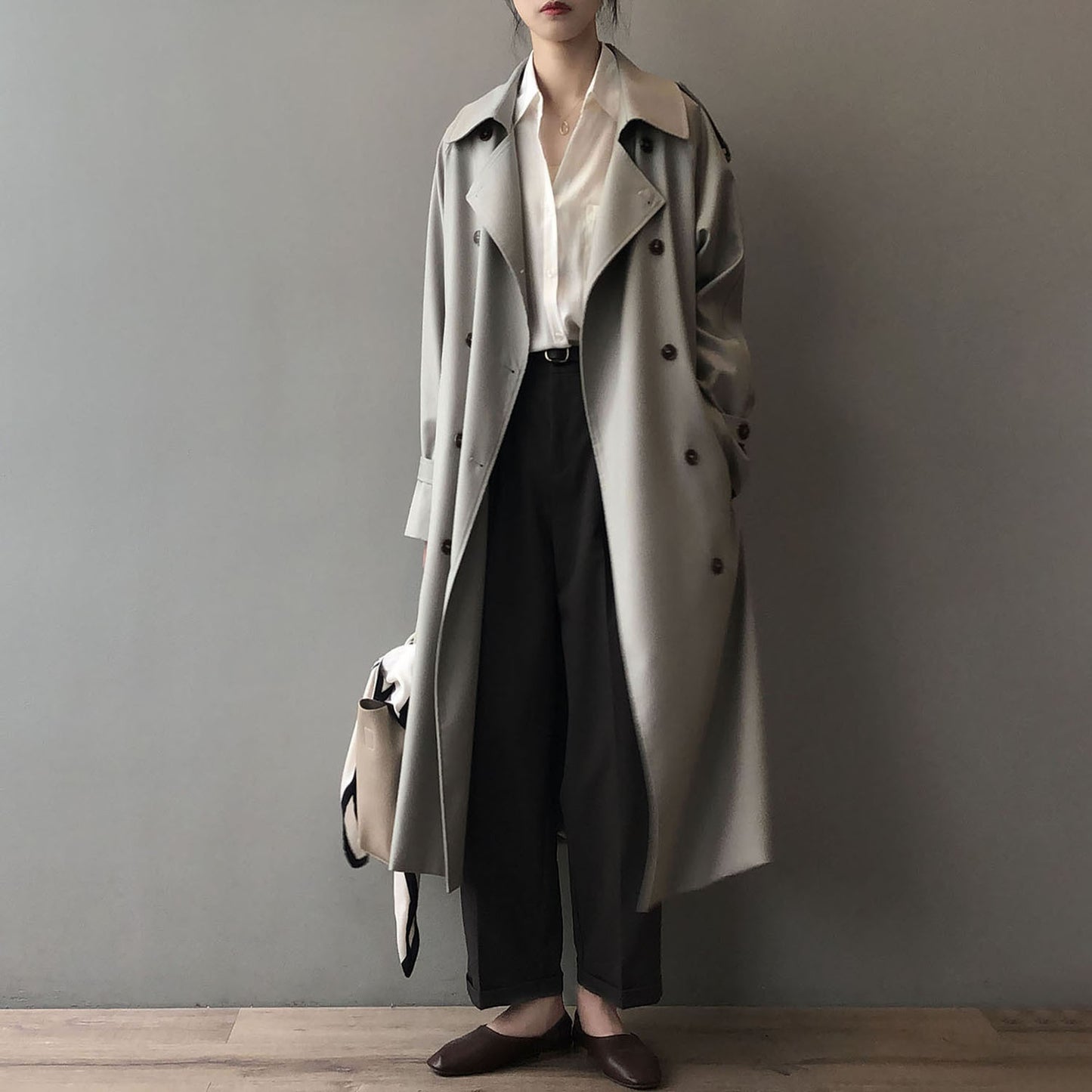 Elegant Loose-Fit Trench Coat