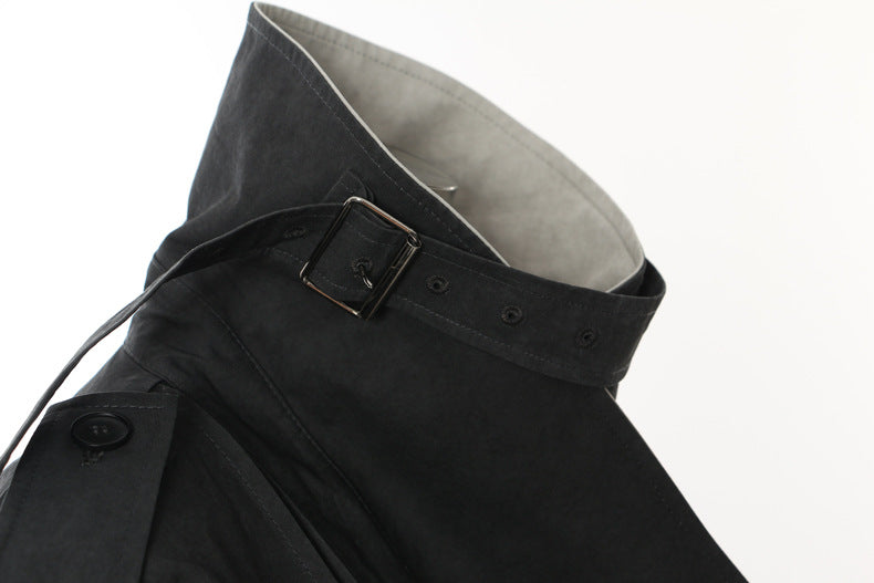 Contrast Color Casual Trench Coat