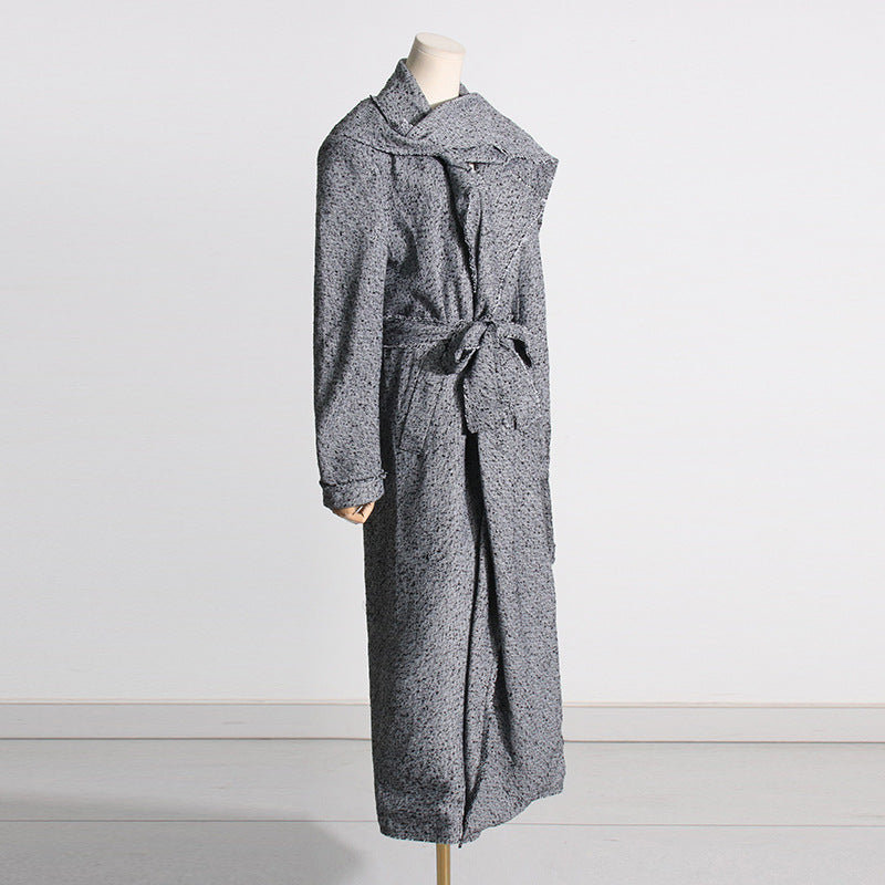 Tweed Slimming Trench Coat