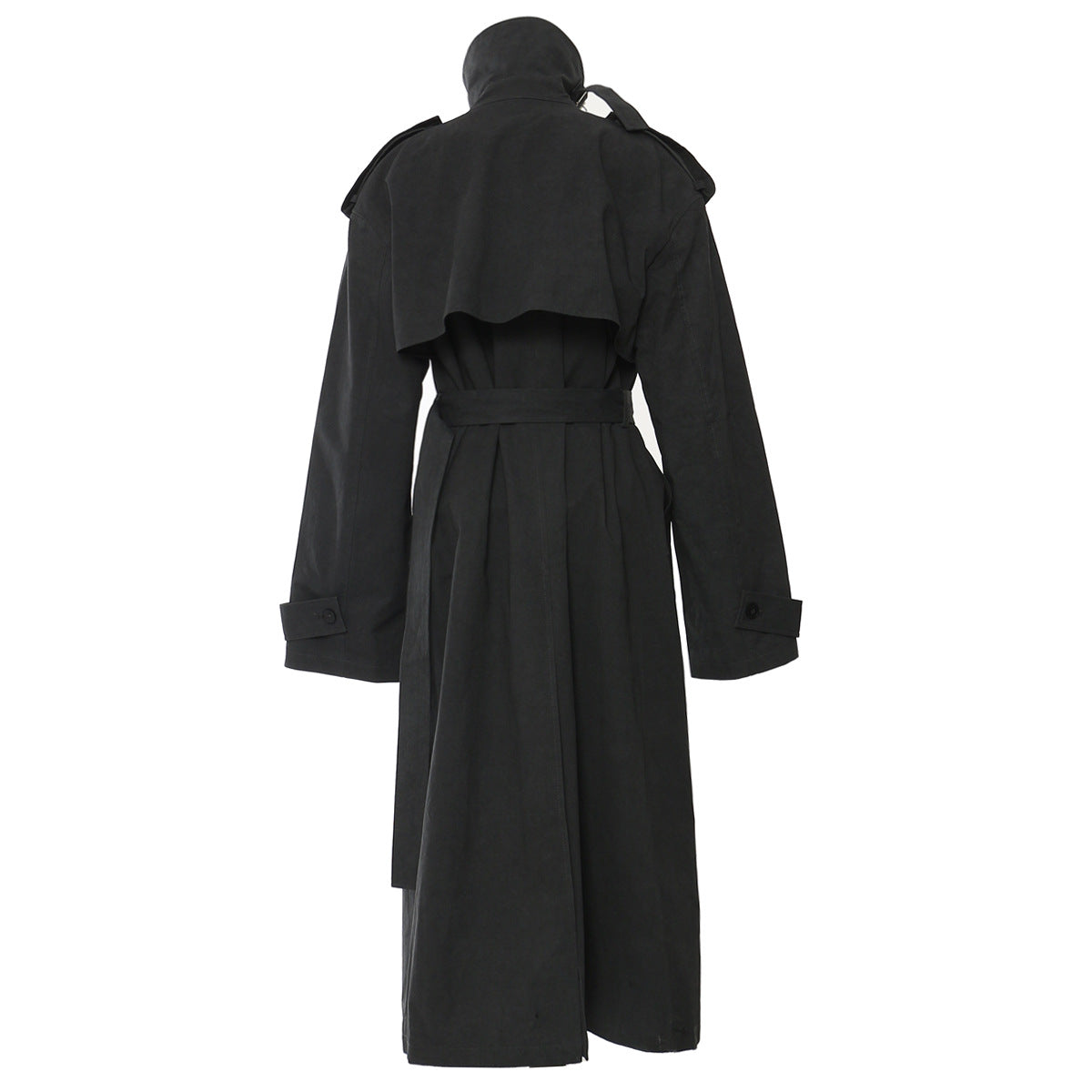 Contrast Color Casual Trench Coat