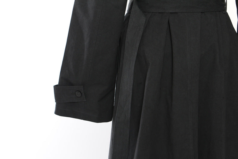 Contrast Color Casual Trench Coat