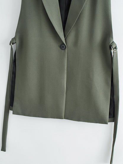 Woven Collar Vest