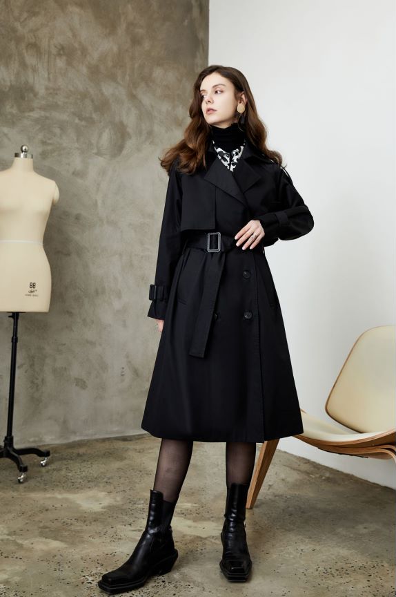 Khaki Trench Long Coat