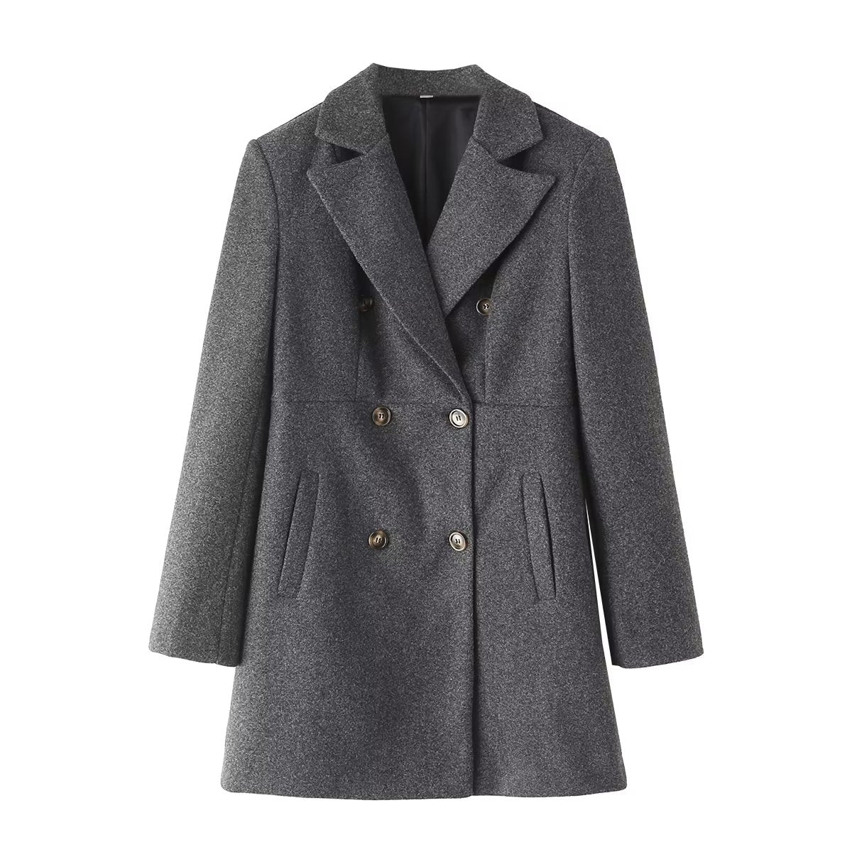 Woolen Double Breasted Coat