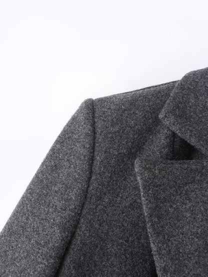 Woolen Double Breasted Coat