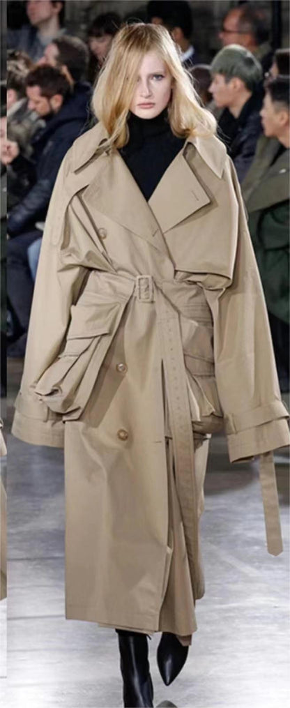 Khaki Cotton Trench Coat