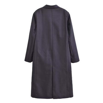 Blended Minimalist Overcoat Jacket