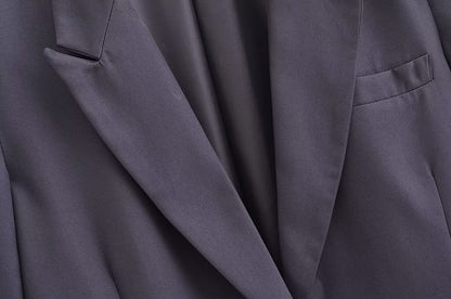 Blended Minimalist Overcoat Jacket