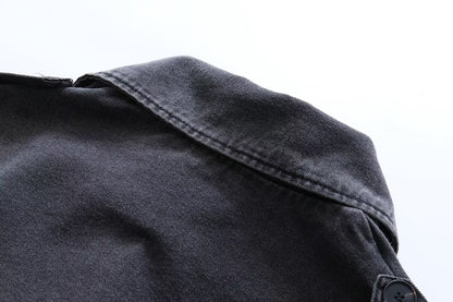 Denim Baggy Trench Coat