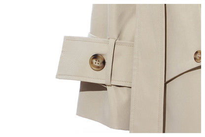 Patchwork Asymmetric Trench Coat Blazer