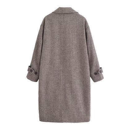 Twill Slimming Mid-Length Coat