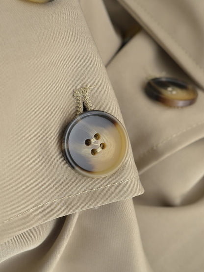 Double Breasted Loose Mid-length Trench Coat