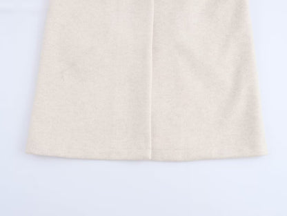 Button Decoration Soft Overcoat Jacket