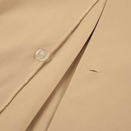 Khaki Double Breasted Trench Coat