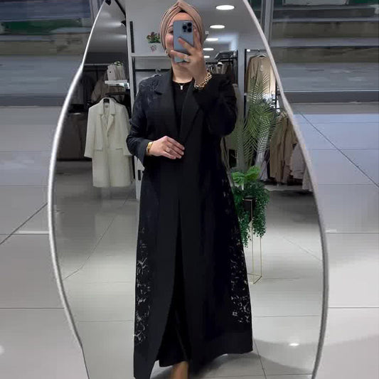 Hollow Out Casual Trench Coat