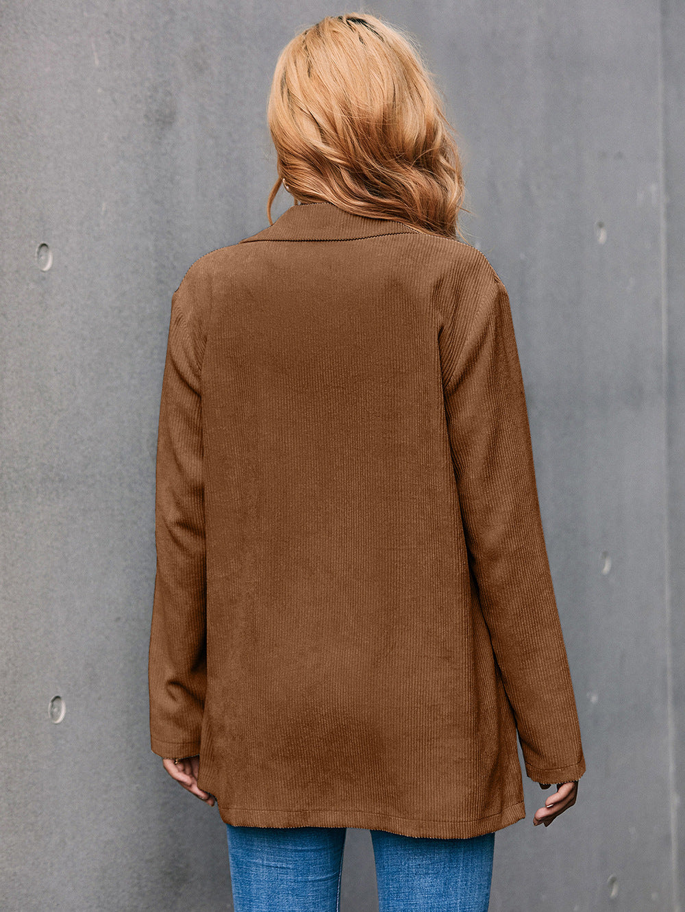 Corduroy Single-Breasted Blazer