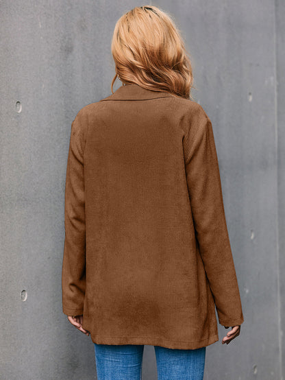 Corduroy Single-Breasted Blazer