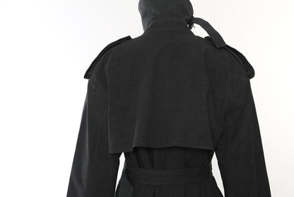 Contrast Color Casual Trench Coat