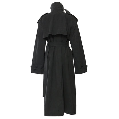 Contrast Color Casual Trench Coat