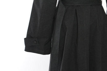 Contrast Color Casual Trench Coat