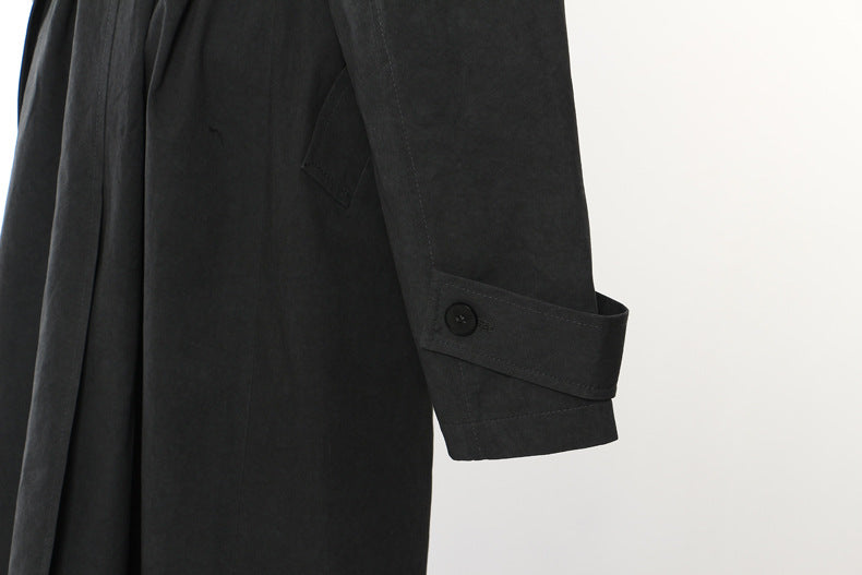 Contrast Color Casual Trench Coat
